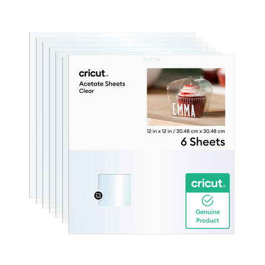 Acetate Sheets 12 in x 12 in, Clear (6 ct)