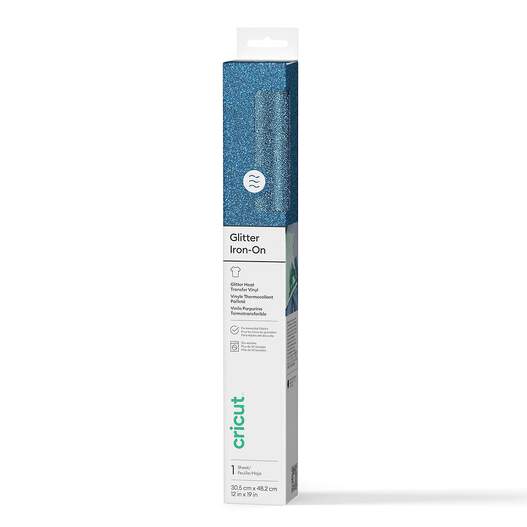 Glitter Iron-On, Aqua