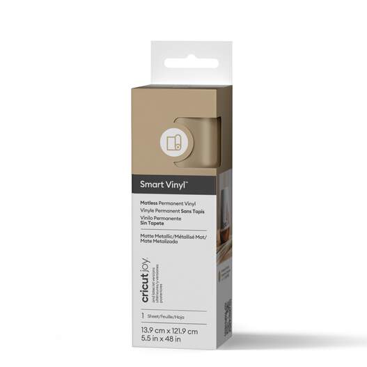 Cricut Joy&trade; Smart Vinyl&trade; Matte Metallic Matless Permanent Vinyl, Champagne
