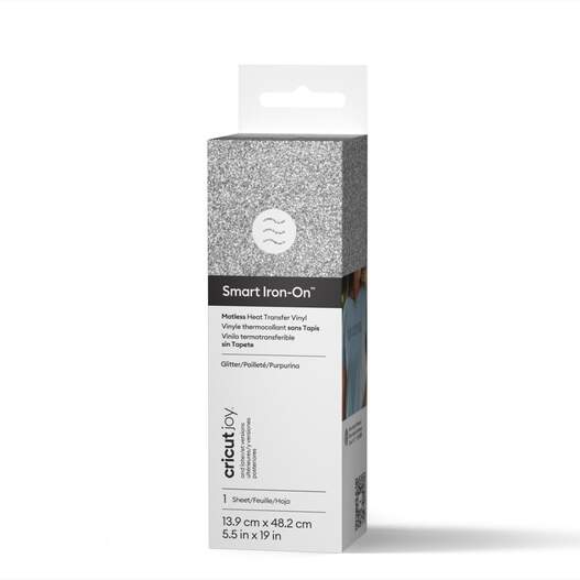 Cricut Joy&trade; Smart Iron On&trade; Glitter Matless Heat Transfer Vinyl - Silver