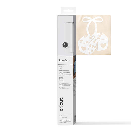 Flocked Iron-On (0.5m / 19 in), White