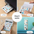 Printable Waterproof Holographic Sticker Set &ndash; A4 (5 ct), White
