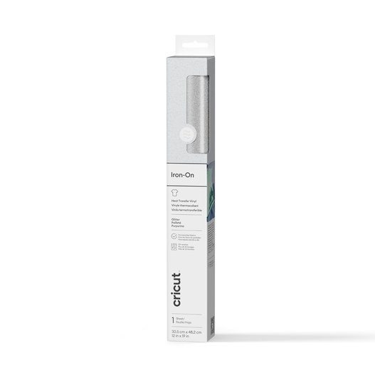 Glitter Iron-On (0.5m / 1.6 ft), White