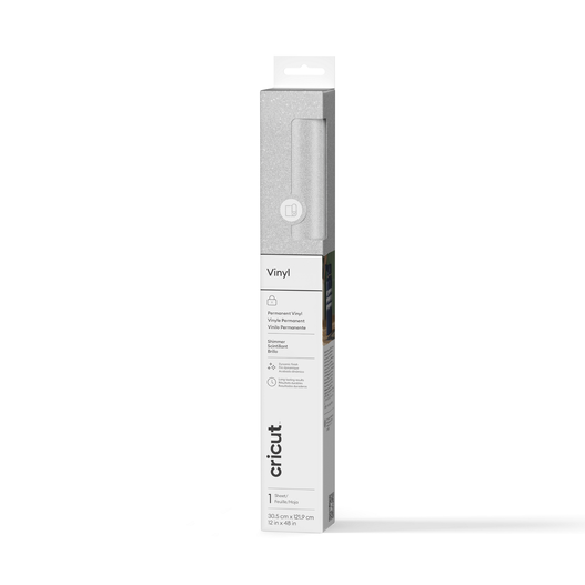 Shimmer Vinyl &ndash; Permanent (1.2m / 4 ft), Silver