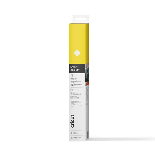 Smart Iron-On&trade; Matless Heat Transfer Vinyl (0.9 m / 3 ft), Yellow
